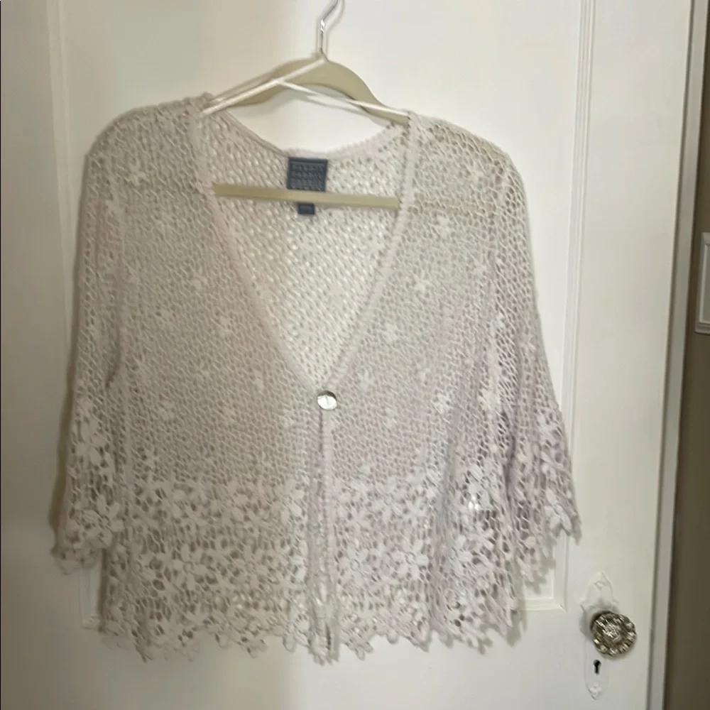 Rabbit Rabbit Rabbit White Crochet Shrug - Picture 7 of 8